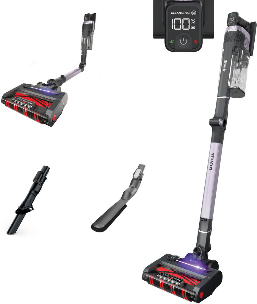 Shark - Stratos MultiFLEX Cordless Stick Vacuum with Clean Sense IQ and Odor Neutralizer, DuoClean Powerfins HairPro - Ash Purple -