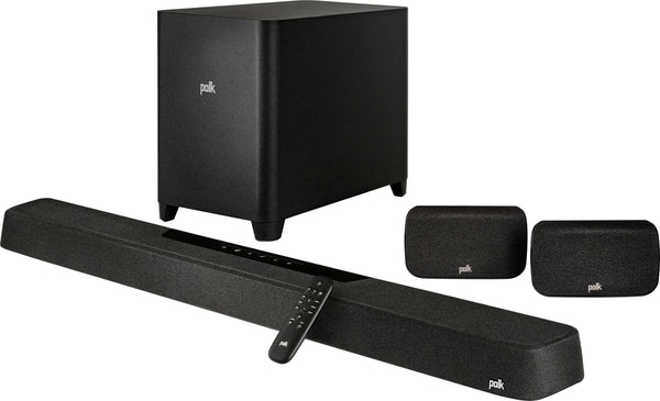 Polk Audio - MagniFi Max AX SR 5.1.2 CH Soundbar with Dolby Atmos and VoiceAdjust - Black -