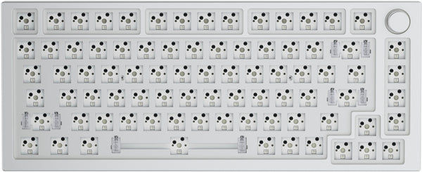 Glorious - GMMK Pro Barebone High Profile Gasket Mounted RGB 75% Wired Mechanical Keyboard - White -