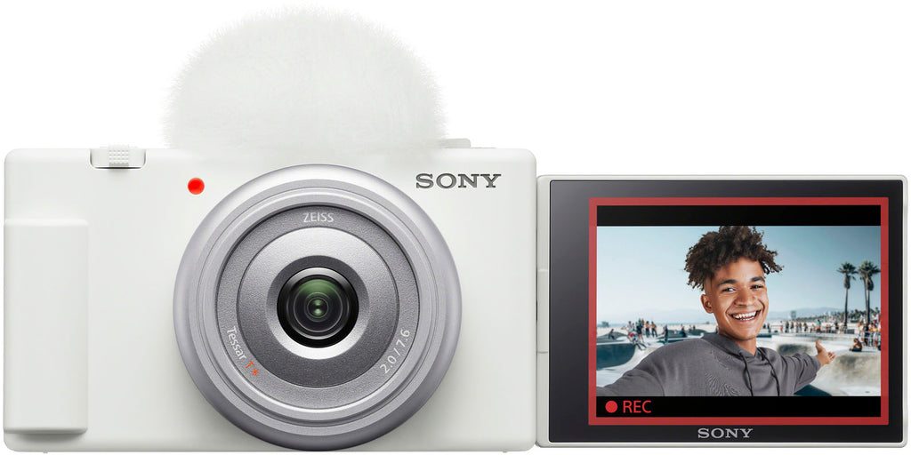 Sony - ZV-1F Vlog Camera for Content Creators and Vloggers - White -