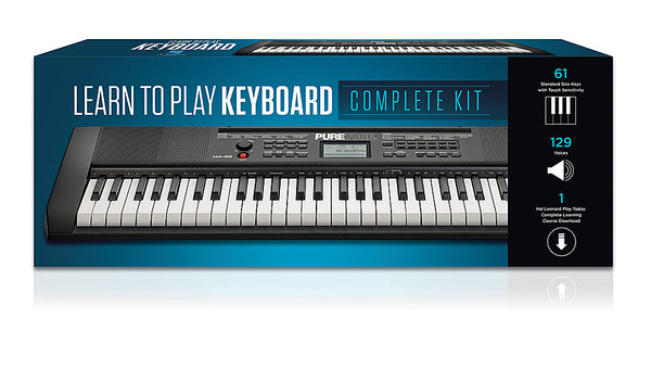 Hal Leonard - Portable Learn to Play Keyboard Kit with 61 Keys - Black -