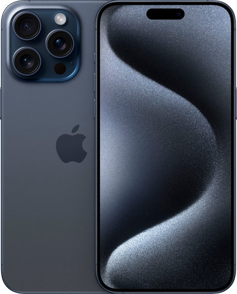 Apple - iPhone 15 Pro Max 256GB Blue Titanium - Blue Titanium (Universal) -