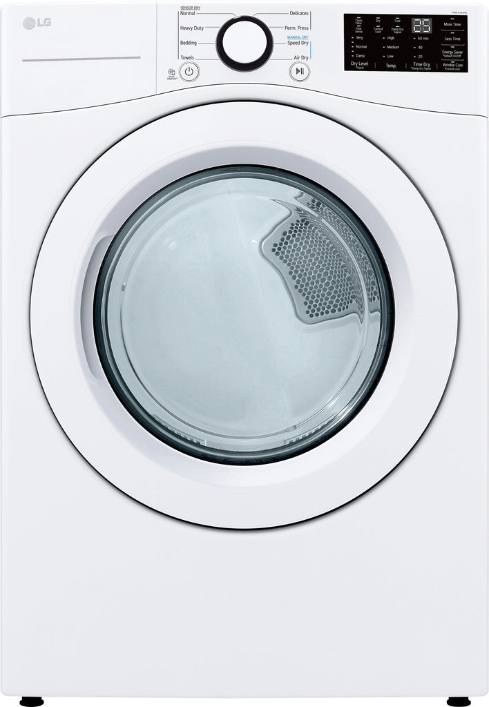 LG - 7.4 Cu. Ft. Gas Dryer with Wrinkle Care - White -