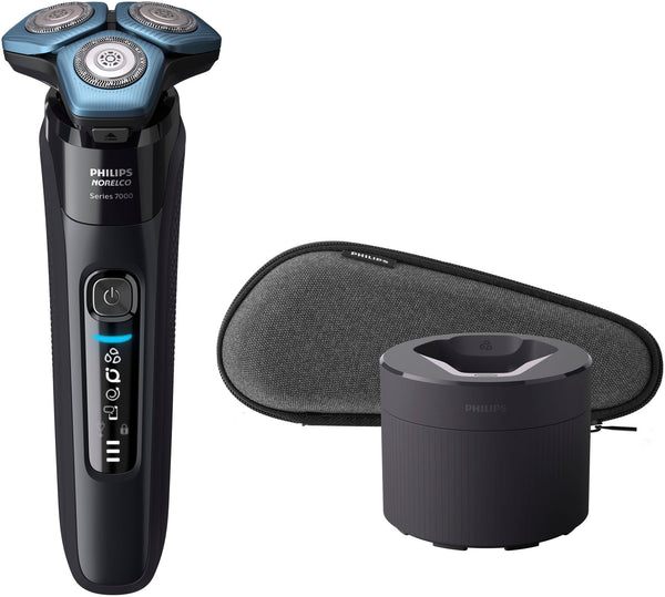 Philips Norelco - Shaver 7600, Rechargeable Wet & Dry Electric Shaver with SenseIQ Technology - Black -