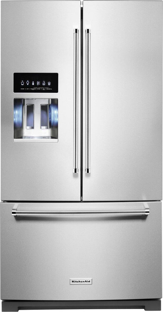KitchenAid - 27 Cu. Ft. French Door Refrigerator with External Water and Ice Dispenser - Stainless Steel -