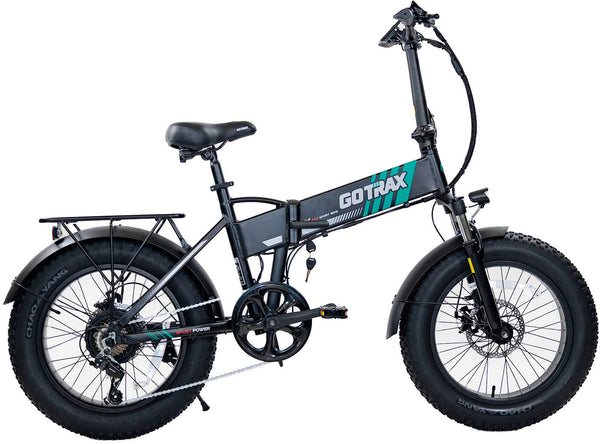 GoTrax - Z4 PRO Foldable Ebike w/ up to 50mi Max Operating Range and 28 mph Max Speed - Black -