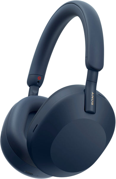 Sony - WH1000XM5 Wireless Noise-Canceling Over-the-Ear Headphones - Blue -