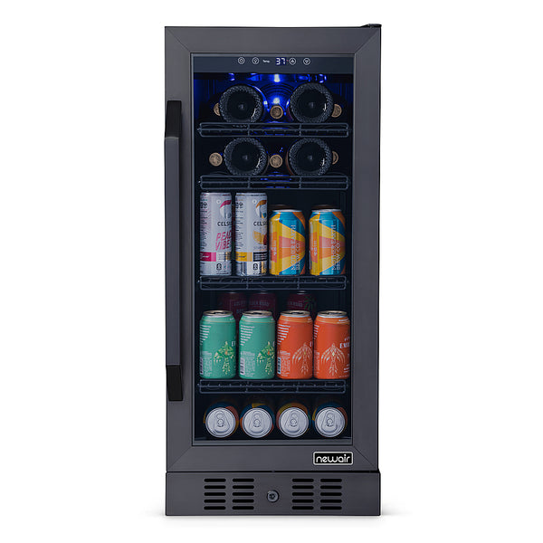NewAir - 15â FlipShelf 33-Bottle or 80-Can Beverage Cooler with Reversible Shelves -