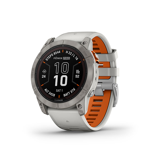 Garmin - fenix 7X Pro Sapphire Solar GPS Smartwatch 51 mm Fiber-reinforced polymer - Titanium -