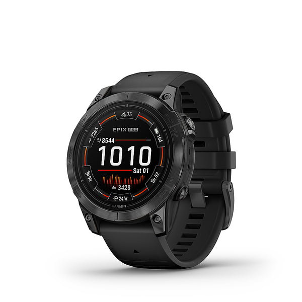 Garmin epix Pro Standard Edition 2nd generation - slate gray fiber-reinforced polymer - Yes smart watch with band - black - 32 GB -