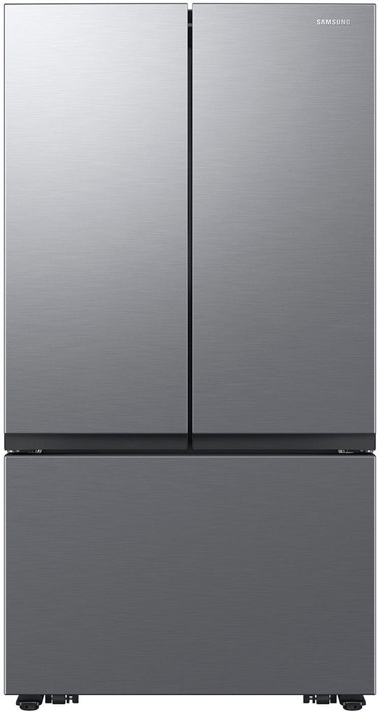 Samsung - 27 cu. ft. 3-Door French Door Counter Depth Smart Refrigerator with Dual Auto Ice Maker - Fingerprint Resistant Stainless Look -