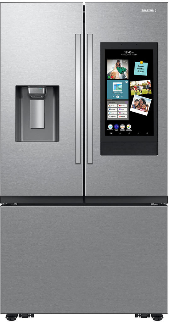Samsung - 30 cu. ft. 3-Door French Door Smart Refrigerator with Family Hub - Stainless Steel -