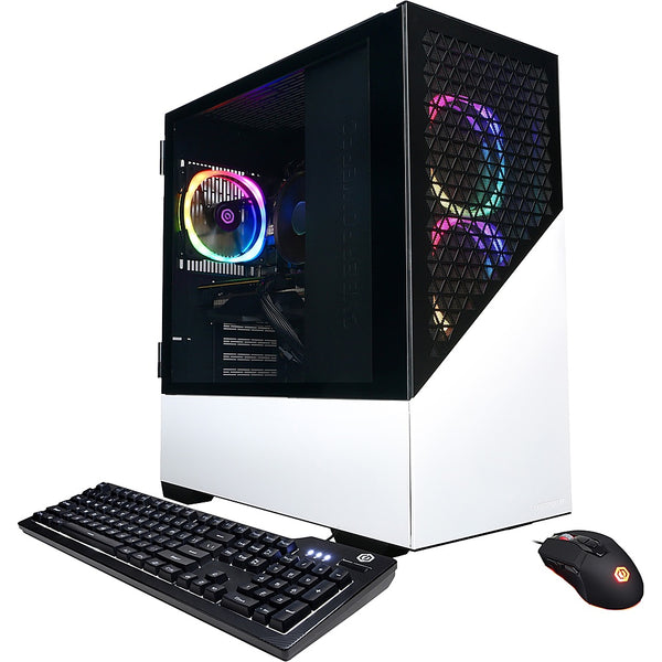 CyberPowerPC Gamer Master GMA9360CPG Gaming Desktop Computer - AMD Ryzen 7 7700 Octa-core (8 Core) 3.80 GHz - 16 GB RAM DDR5 SDRAM - 2 TB M.2 PCI Express NVMe SSD - GMA9360CPG