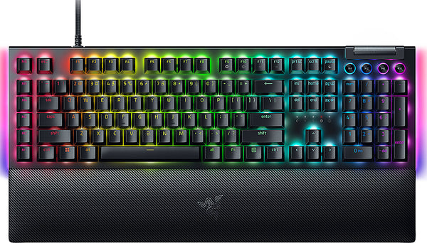 Razer - BlackWidow V4 Full Size Wired Mechanical Green Switch Gaming Keyboard with Chroma RGB - Black -