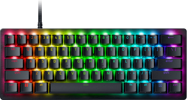 Razer - Huntsman V3 Pro Mini 60% Wired Analog Optical Esports Keyboard with Rapid Trigger and Adjustable Actuation - Black -