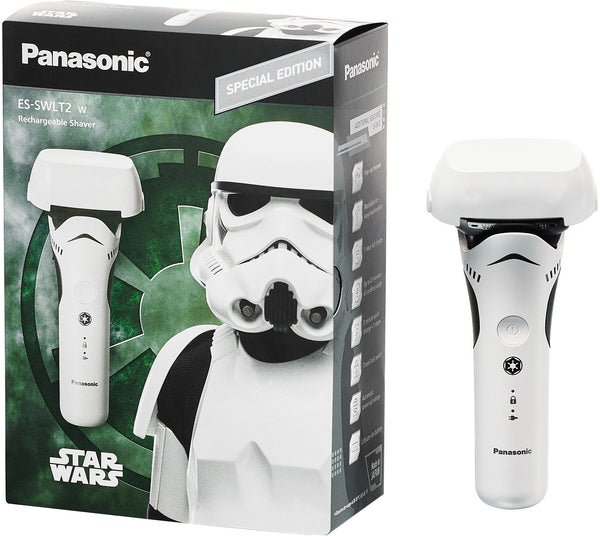 Panasonic - Star Wars Stormtrooper Wet/Dry Electric Shaver with 3-Blade Cutting System and Beard Sensor - white/black -