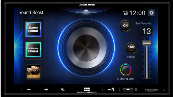 Alpine - 7"  Android Auto and Apple CarPlay Bluetooth Digital Media Receiver - Black -