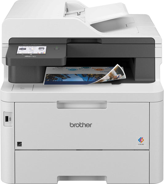 Brother - MFC-L3780CDW Wireless Digital Color All-in-One Printer with Laser Quality Output and Refresh Subscription Eligibility - White -