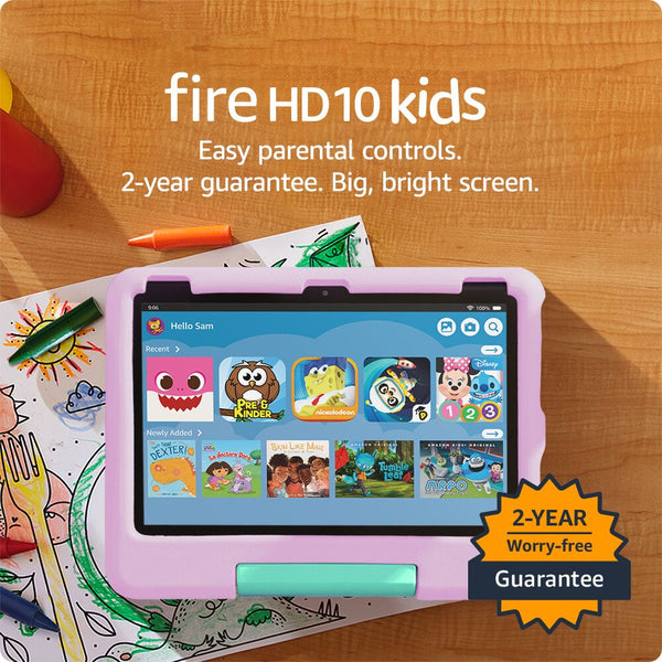Amazon - Fire HD 10 Kids - 10.1" Tablet (2023 Release) - 32GB - Pink -