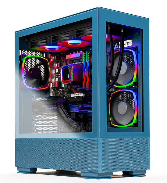 Skytech Gaming - AZURE 2 Gaming Desktop PC â AMD Ryzen 7 7800X3D â 32GB Memory â NVIDIA RTX 4070 Ti â 1TB NVMe SSD - Blue -