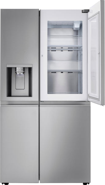 LG - 27.12 Cu. Ft. Door-in-Door Side-by-Side Refrigerator with Dual Ice Maker - Stainless Steel -