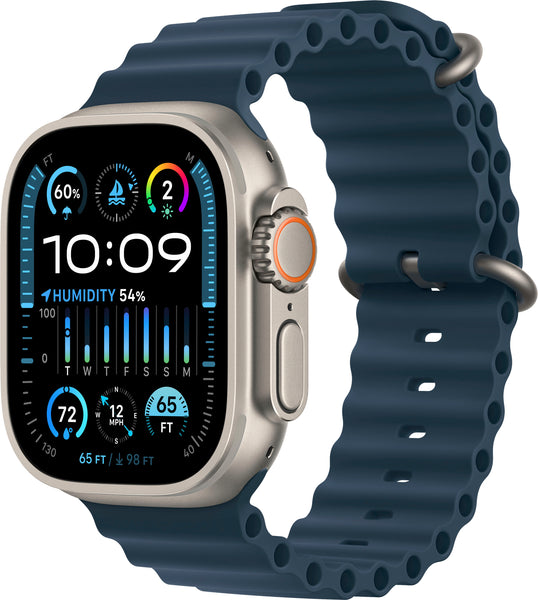 Apple Watch Ultra 2 - titanium - smart watch with Ocean band - blue - 64 GB -