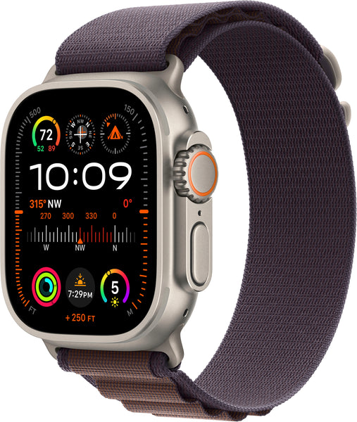 Apple Watch Ultra 2 GPS + Cellular 49mm Titanium Case with Indigo Alpine LoopÂ  (Medium) - Titanium -