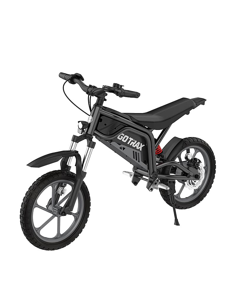 GoTrax - Fitz 16 Electric Dirt Bike w/15mi Max Range & 15.5 mph Max Speed - Black -