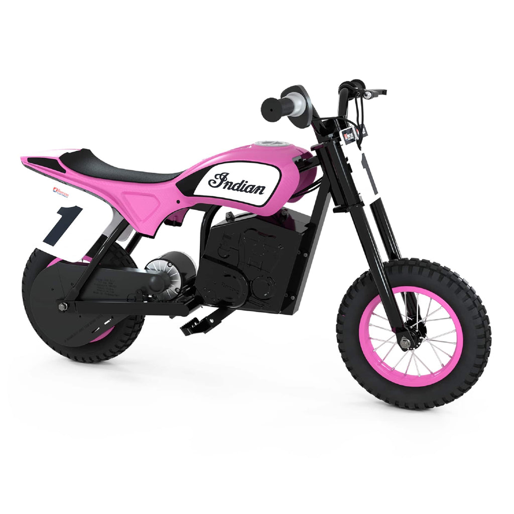 Razor - Indian eFTR Mini w/7 miles Max Operating Range & 14 mph Max Speed - Small - Pink -