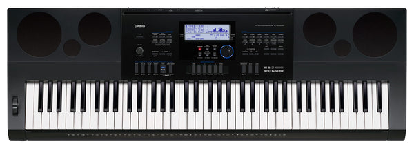 Casio - WK-6600 Portable Workstation Keyboard with 76 Piano-Style Touch-Sensitive Keys - Black -