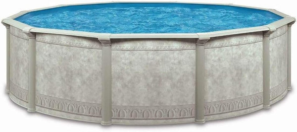 Aquarian Steel-Frame Outdoor Above-Ground Swimming Pool, Round, 15' x 52", Venetian