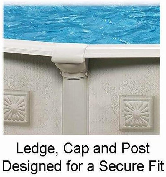 Aquarian Steel-Frame Outdoor Above-Ground Swimming Pool, Round, 15' x 52", Venetian
