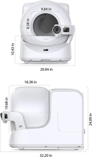 PETKIT 2025 New Purobot Ultra Automatic Waste Packing Self-Cleaning Cat Litter Box with AI Camera, 5G WiFi Phone App Control, True Hands-Free Auto Scooping, Anti-Pinch Sensor, Pet Facial Recognition