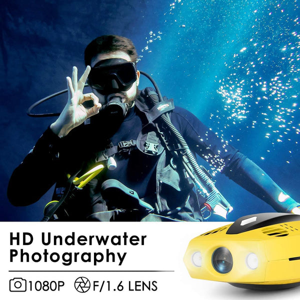 CHASING DORY Underwater Drone - Palm-Sized 1080p Full HD Underwater Drone with Camera for Real Time Viewing, APP Remote Control and Portable with Carrying Case, WiFi Buoy and 49 ft Tether, ROV