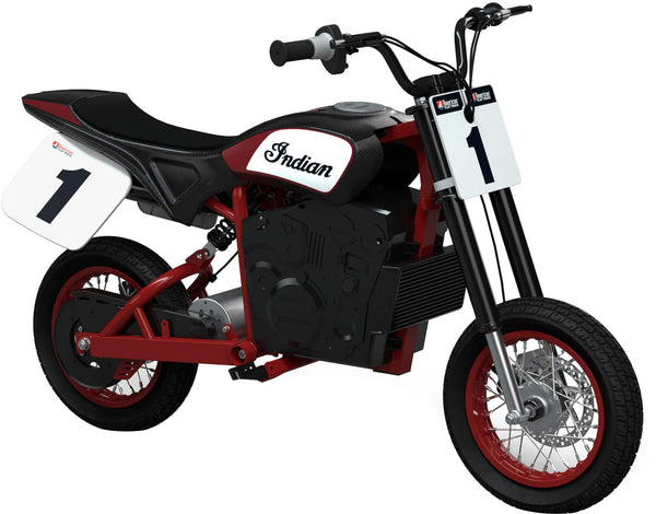 Razor - Indian Youth eFTR Jr w/7 miles Max Operating Range & 15 mph Max Speed - Small - Black -