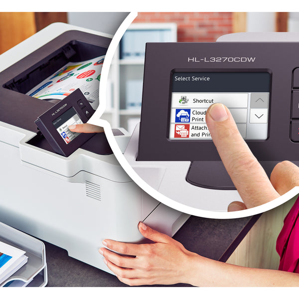Brother HL-L3270CDW Compact Digital Color Printer Providing Laser Quality Results with NFC, Wireless and Duplex Printing - HL-L3270cdw