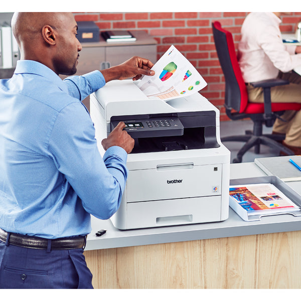 Brother MFC-L3770CDW Compact Digital Color All-in-One Printer Providing Laser Quality Results with 3.7" Color Touchscreen, Wireless and Duplex Printing and Scanning - MFC-L3770cdw