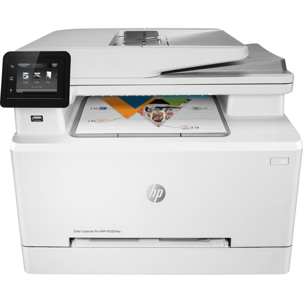 HP LaserJet Pro M283 M283fdw Laser Multifunction Printer-Color-Copier/Fax/Scanner-21 ppm Mono/21 ppm Color Print-600x600 dpi Print-Automatic Duplex Print-40000 Pages-251 sheets Input-1200 dpi Optical Scan-Wireless LAN-Mopria - 7KW75A#BGJ