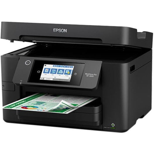 Epson WorkForce Pro WF-4820 Inkjet Multifunction Printer-Color-Copier/Fax/Scanner-4800x2400 dpi Print-Automatic Duplex Print-33000 Pages-250 sheets Input-1200 dpi Optical Scan-Color Fax-Wireless LAN-Epson Connect-Android Printing-Mopria - C11CJ06201