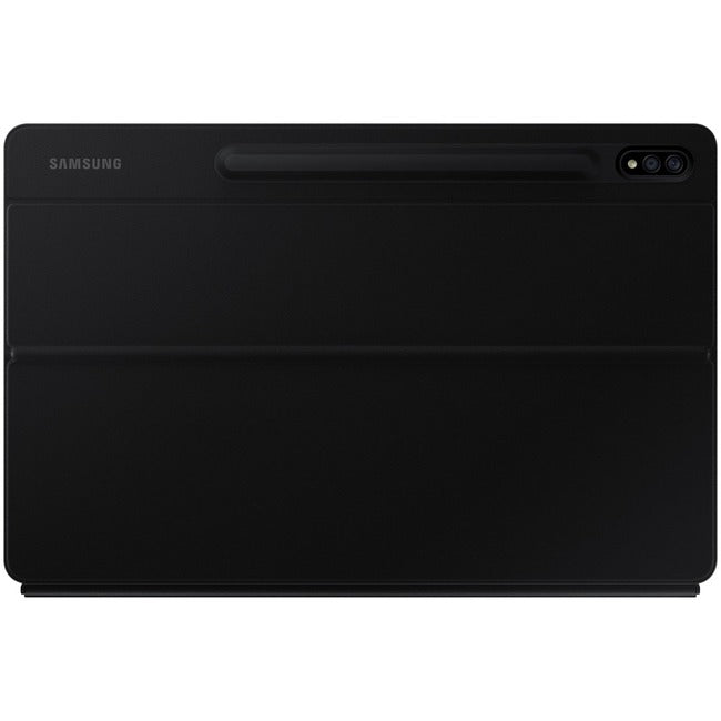 Samsung Book Cover Keyboard/Cover Case (Book Fold) Samsung Galaxy Tab S7+ Tablet - Black - EF-DT970UBEGUJ