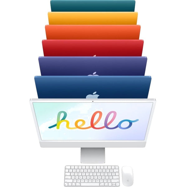 Apple iMac MJV93LL/A All-in-One Computer - Apple M1 Octa-core (8 Core) - 8 GB RAM - 256 GB SSD - 24" 4.5K 4480 x 2520 - Desktop - Blue - MJV93LL/A