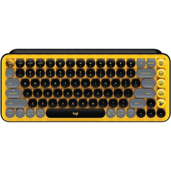 Logitech POP Keys Wireless Mechanical Keyboard With Emoji Keys - Blast Yellow - 920-010707