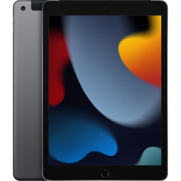 Apple iPad (9th Generation) A2603 Tablet - 10.2" - Hexa-core (Lightning Dual-core (2 Core) 2.65 GHz + Thunder Quad-core (4 Core) 1.80 GHz) - 64 GB Storage - iPadOS 15 - 4G - Space Gray - MK663LL/A