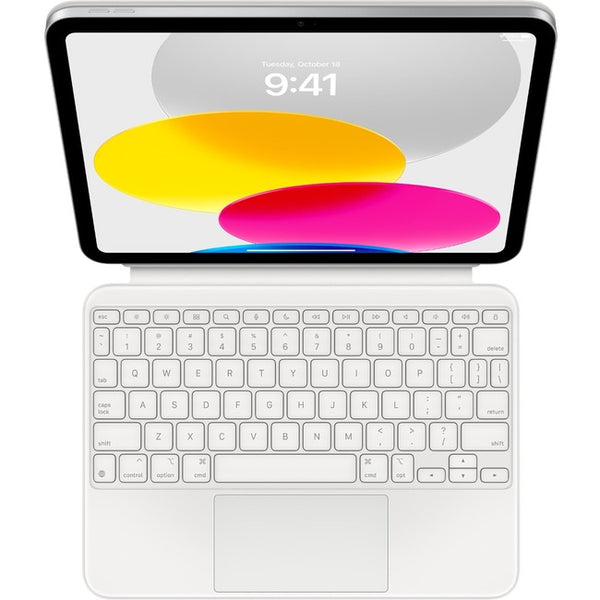 Apple Magic Keyboard/Cover Case (Folio) Apple iPad (10th Generation) Tablet - White - MQDP3LL/A