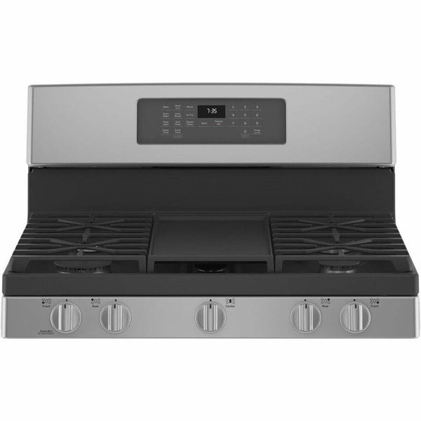 GE 30" Free-Standing Gas Convection Range with No Preheat Air Fry - JGB735SPSS