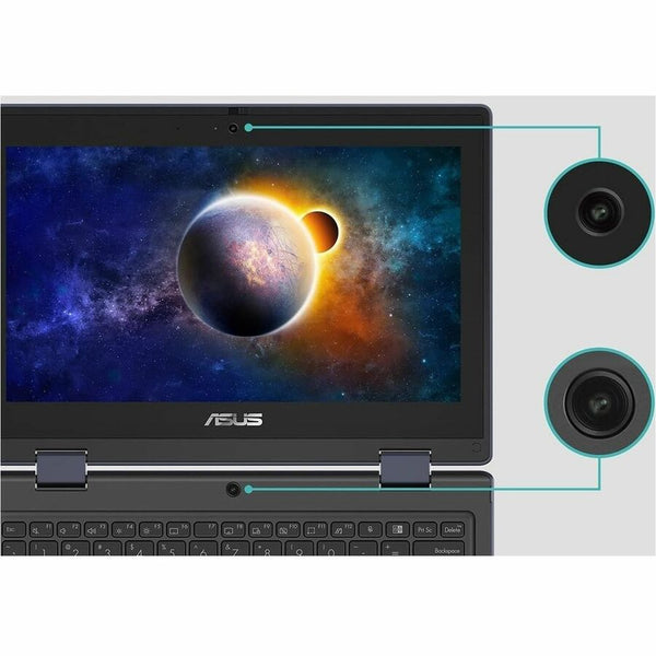 Asus BR1102FGA-YS14T 11.6" Touchscreen 2 in 1 Notebook - HD - Intel Celeron N100 - 4 GB - 128 GB SSD - Mineral Gray - BR1102FGA-YS14T