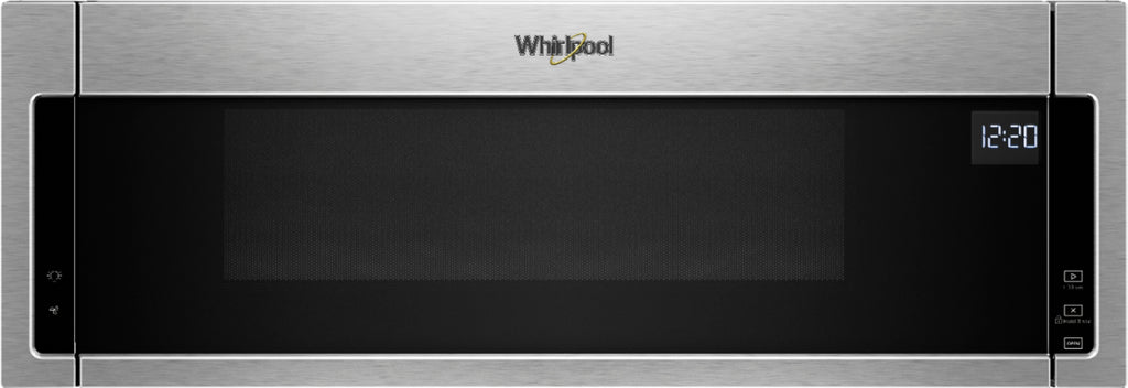 Whirlpool - 1.1 Cu. Ft. Low Profile Over-the-Range Microwave Hood Combination - Stainless Steel -