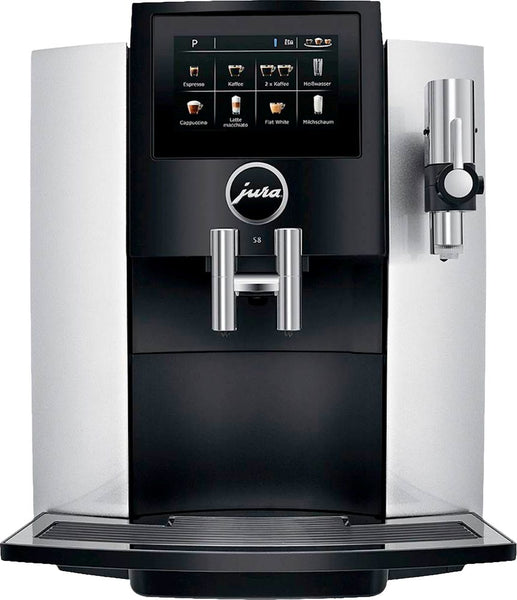 Jura - S8 Automatic Coffee Machine with One Touch Espresso and Cappuccino - Moonlight Silver -