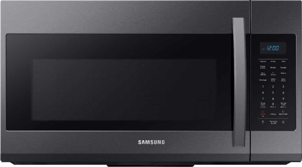 Samsung - 1.9 Cu. Ft.  Over-the-Range Microwave with Sensor Cook - Black Stainless Steel -