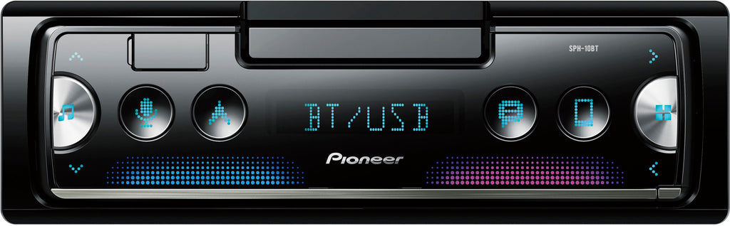 Pioneer - In-dash BluetoothÂ® Audio Digital Media (ADM) Receiver with Built-In Cradle for Smartphone - Black -